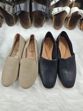 Clarks Contour Cushion Black & Me Too Tan Loafers – 2 Pair Bundle Women 10M